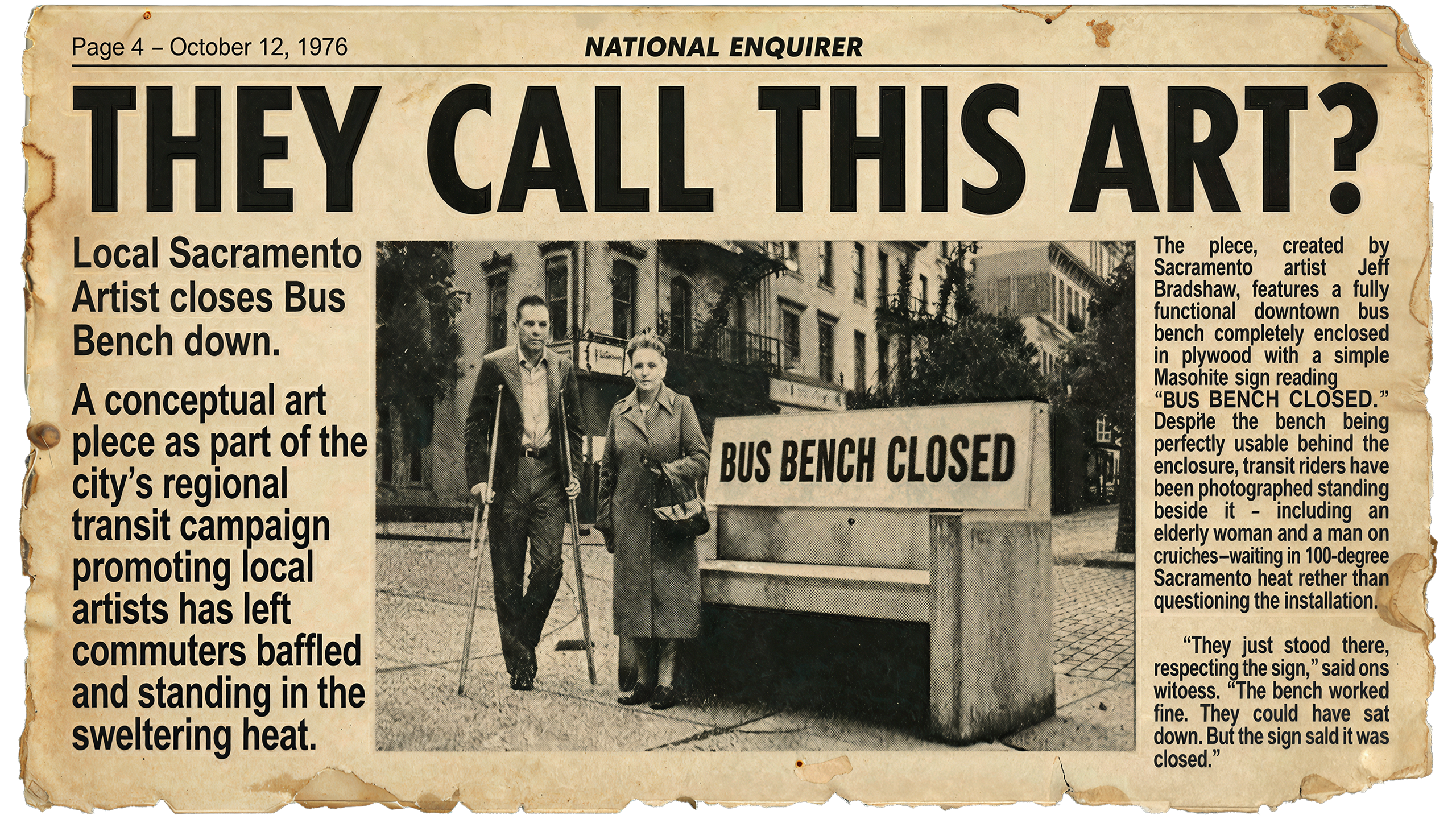Bus Bench Sign — 1976
