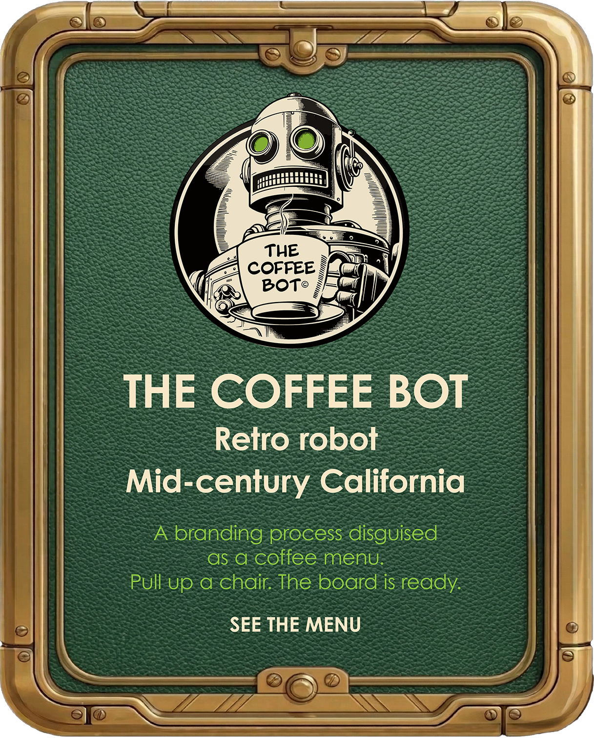 The Coffee Bot — A branding process disguised as a coffee menu